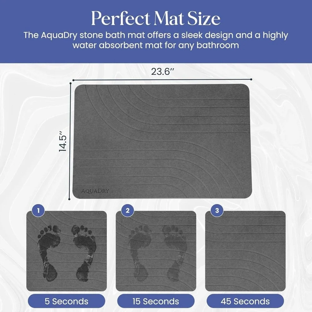 AquaDry Diatomaceous Stone Bath Mat 23